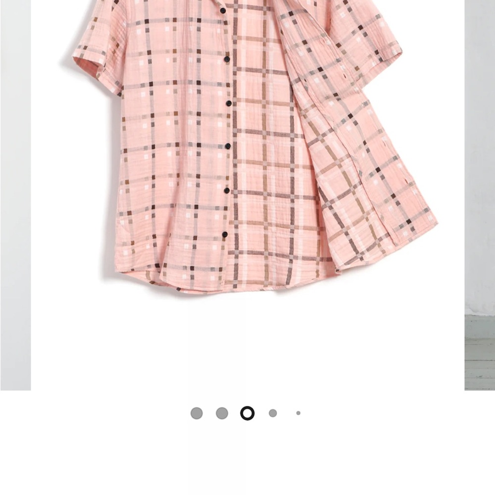 Hansen garments Pink Plaid Button-Up Shirt - Picture 6 of 16